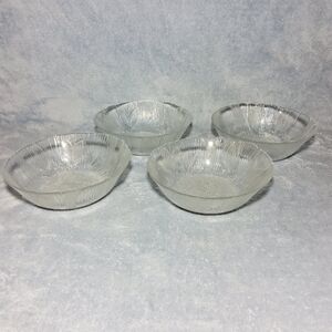 Vintage Set of 4 Glass Arcoroc Canterbury Crocus Cereal Salad Soup Bowls 6.25"